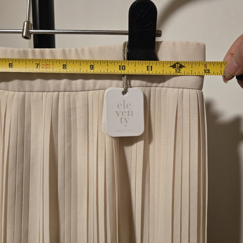 Made In Italy- Eleventy Milano Ombré Pleated Maxi Skirt - Picture 6 of 8